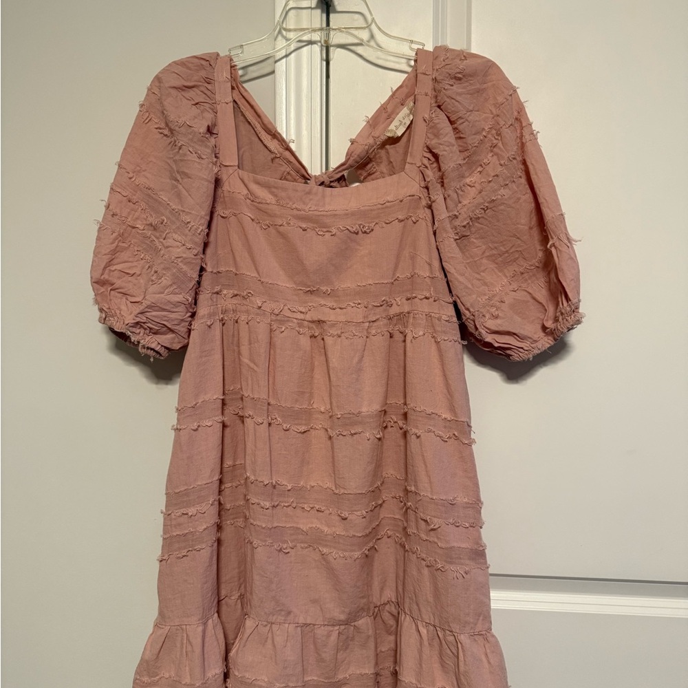 Altar'd State Pink Long Sleeve Dress